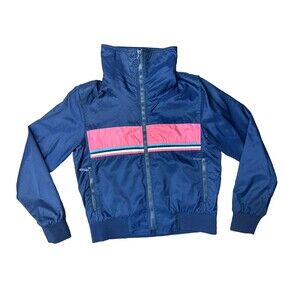 Vintage HEAD Sportswear Women's Tennis Windbreaker | 80s/90s Medium | Navy Strip